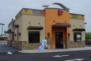 Trixie at Taco Bell