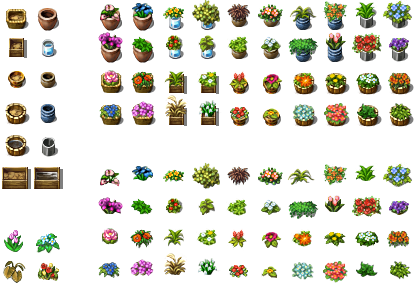 RPG Maker VX - Flowers and Pots