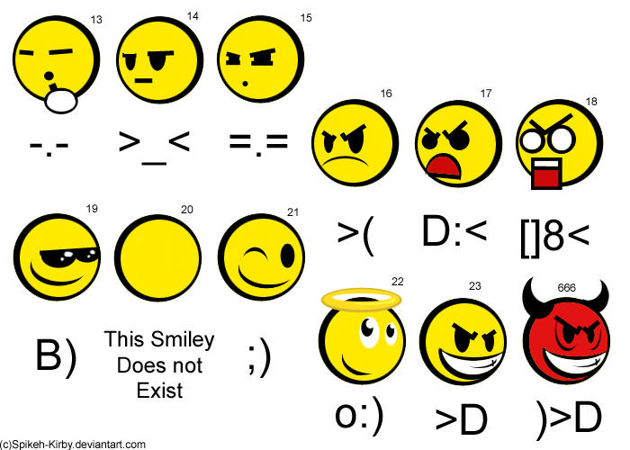 Smiley Chart - 2 by Spikeh-Kirby on DeviantArt