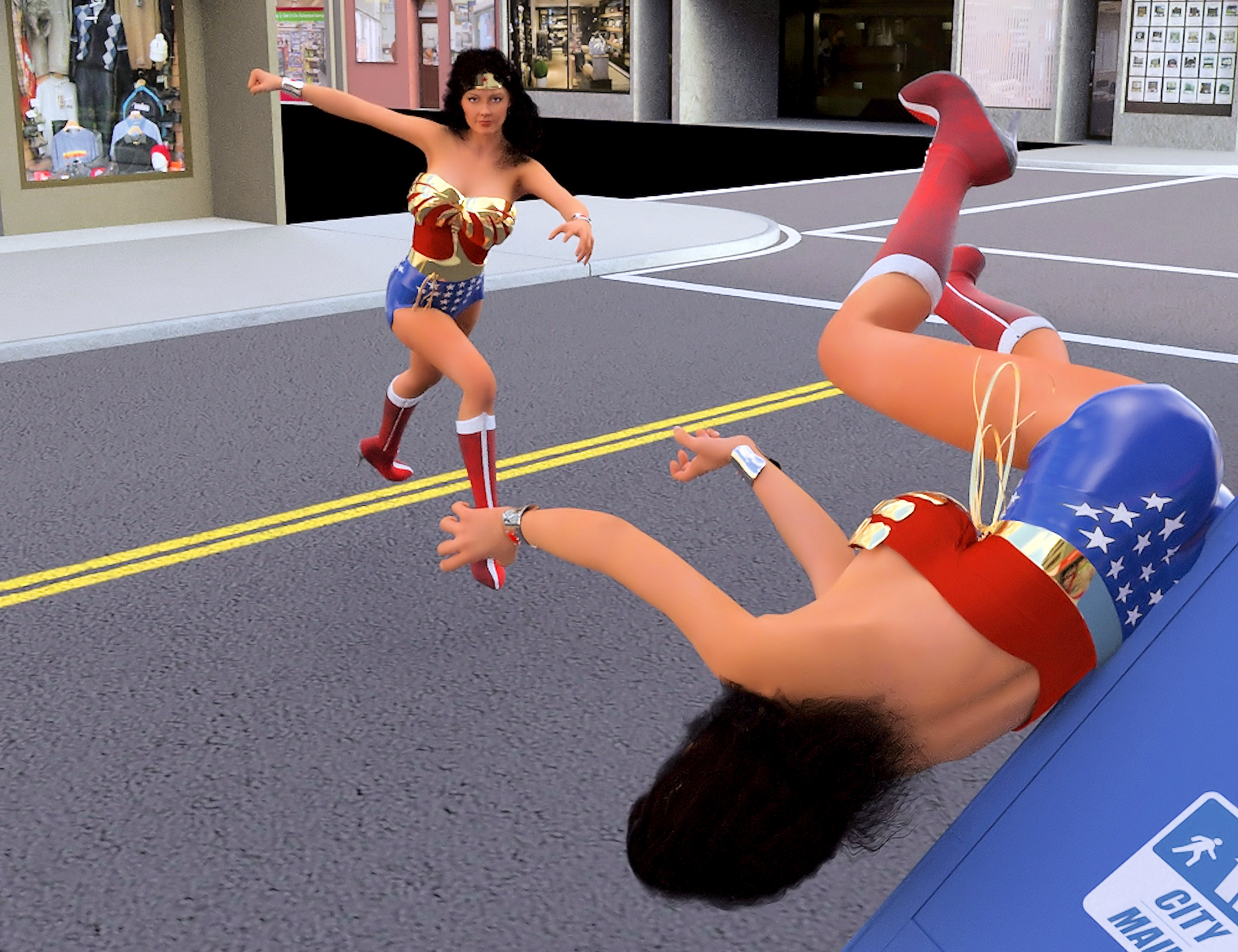 Wonder Woman's crotch grabbed by villain by GodessesOfEarth on DeviantArt