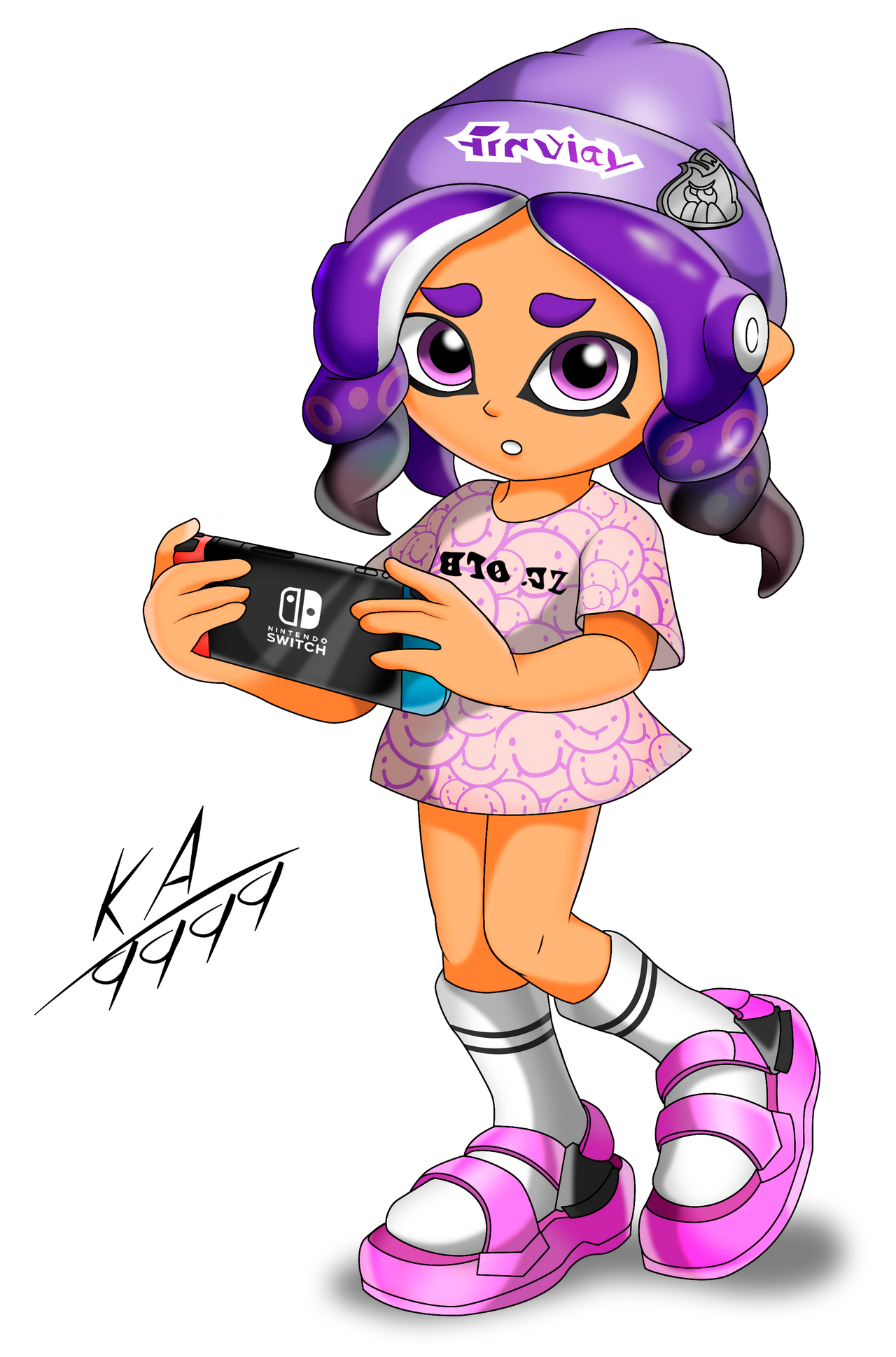 Purple Octoling Girl (Splatoon 3) by KA9999 on DeviantArt