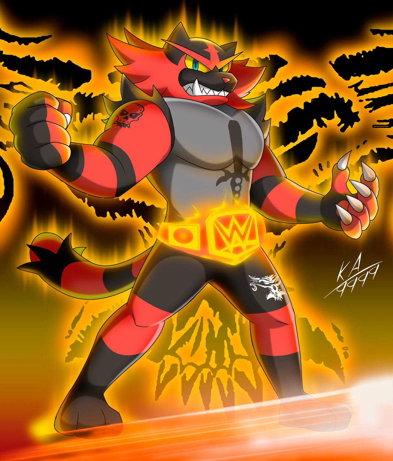 Crochet Incineroar The Beast Incarnate, Incineroar! by KA9999 on DeviantArt