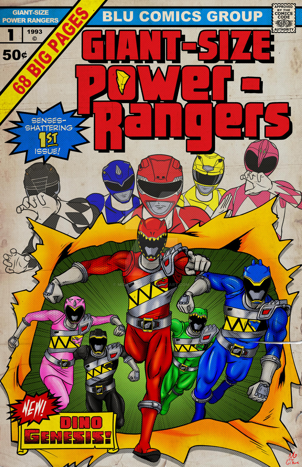 GIANT SIZE Power Rangers #1 by midknight01 on DeviantArt