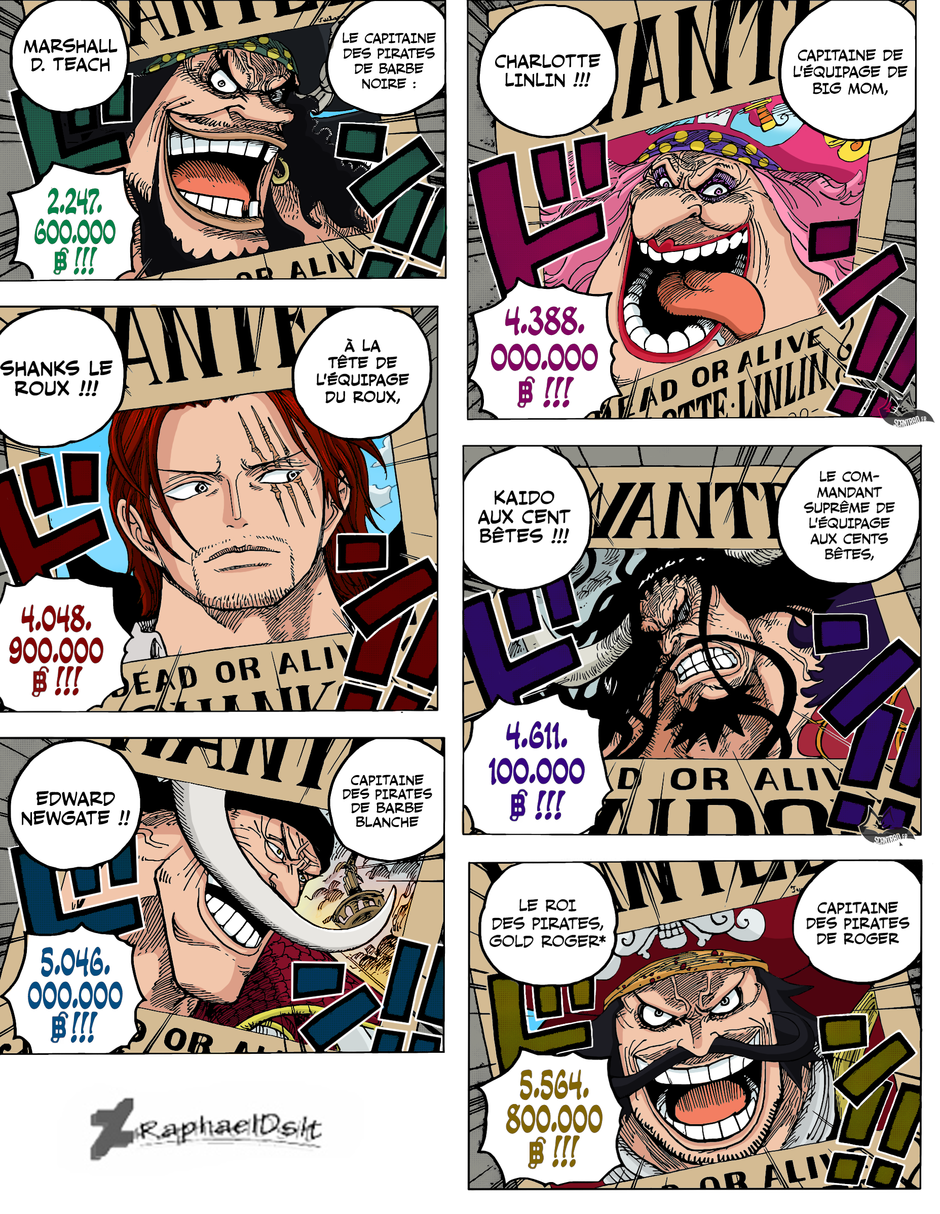 Yonko Bounties One Piece 957 By Raphaeldslt On Deviantart