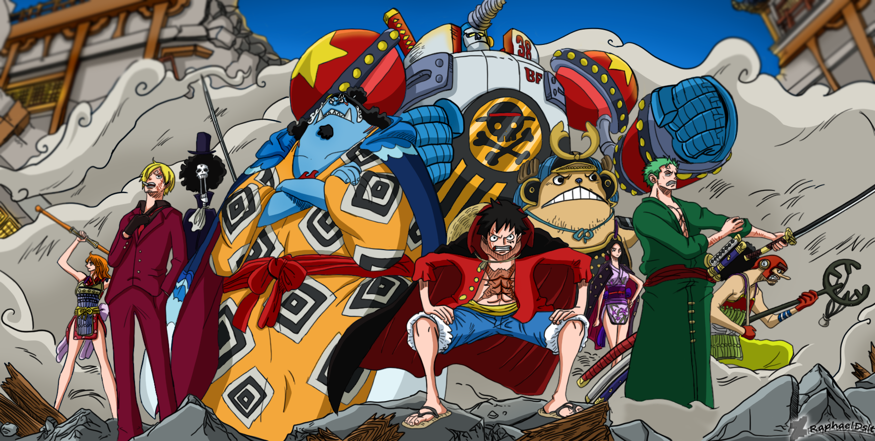 Straw Hat Pirates In Onigashima One Piece 9 By Raphaeldslt On Deviantart