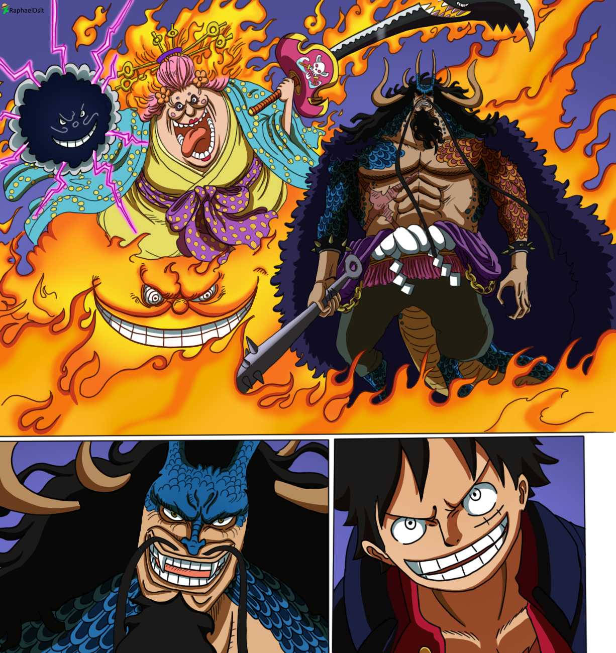 One Piece UP - A forma híbrida do Kaido revelada 🤣🤣🤣