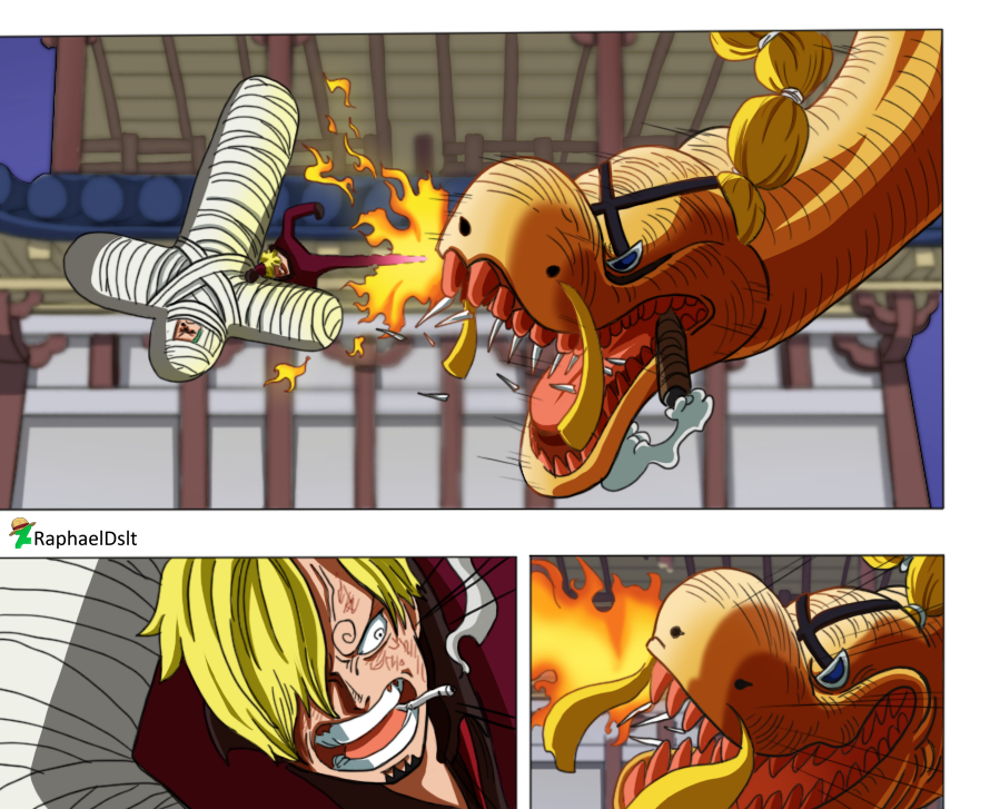 Sanji Vs Queen One Piece 1015 By Raphaeldslt On Deviantart