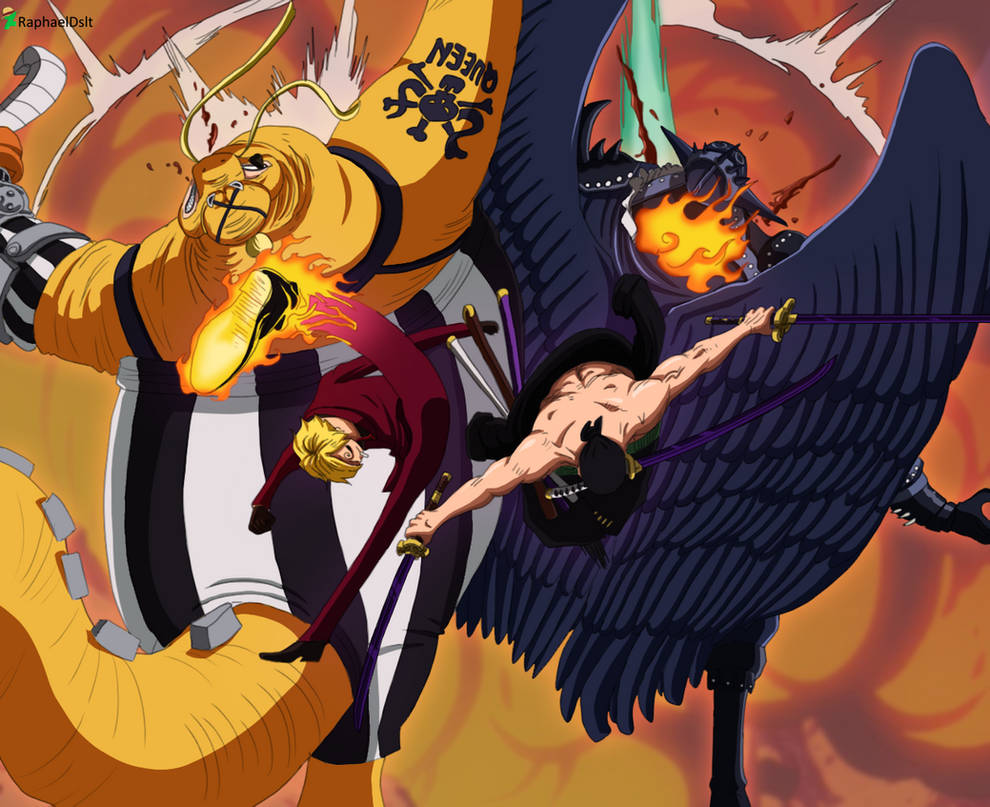 Queen Vs Sanji - One Piece 1034 by caiquenadal on DeviantArt