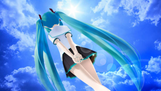 Under the sky_Hatsune Miku MMD lat model