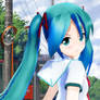 Eye contact_MMD Hatsune Miku Lat Model