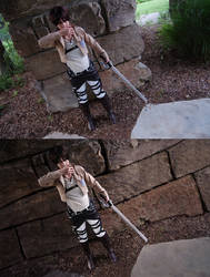 Eren Jaeger Cosplay Photoshop Before and After