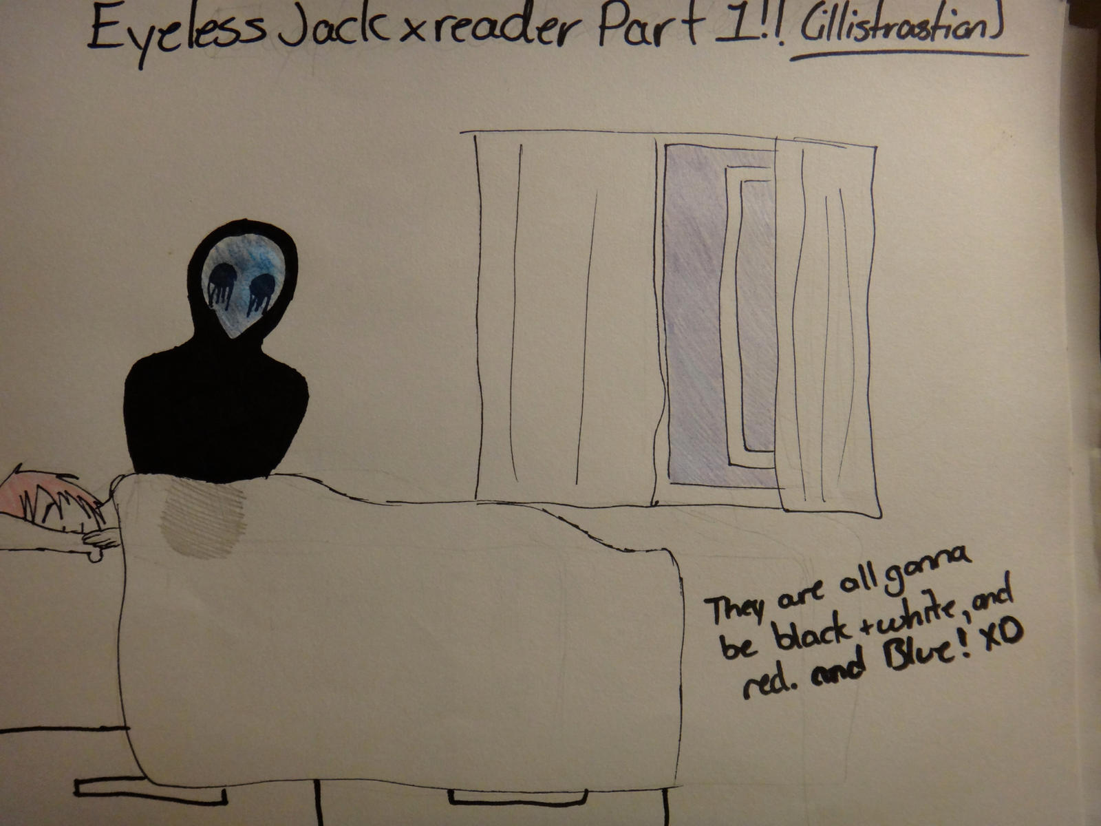 eyeless jack x reader part 1 illustration by creepypastagirl781 on