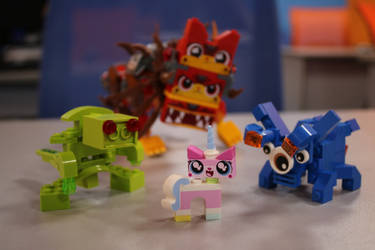 Unikitty! Unikitty! And monsters from our lab.