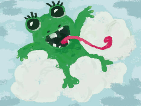 Froggy on the clouds