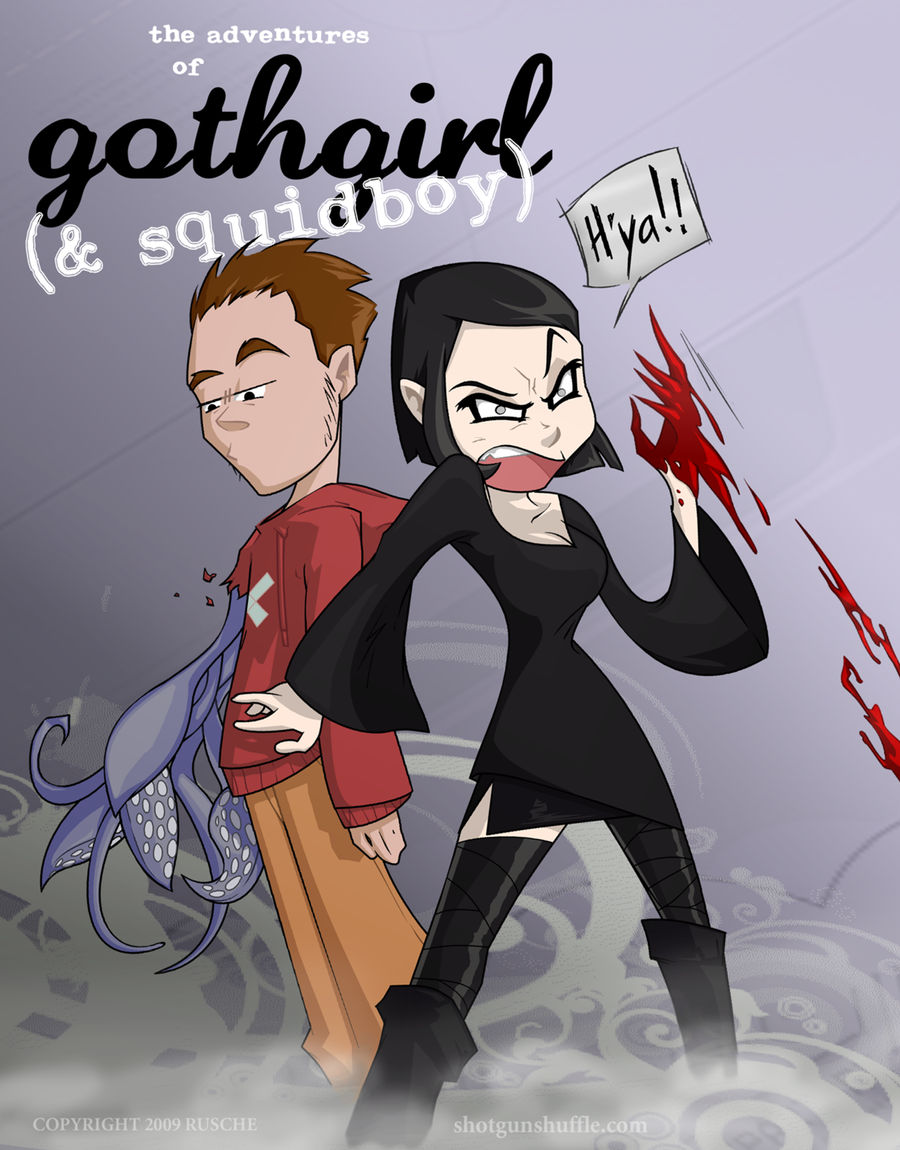 Gothgirl and Squidboy by Formidabler