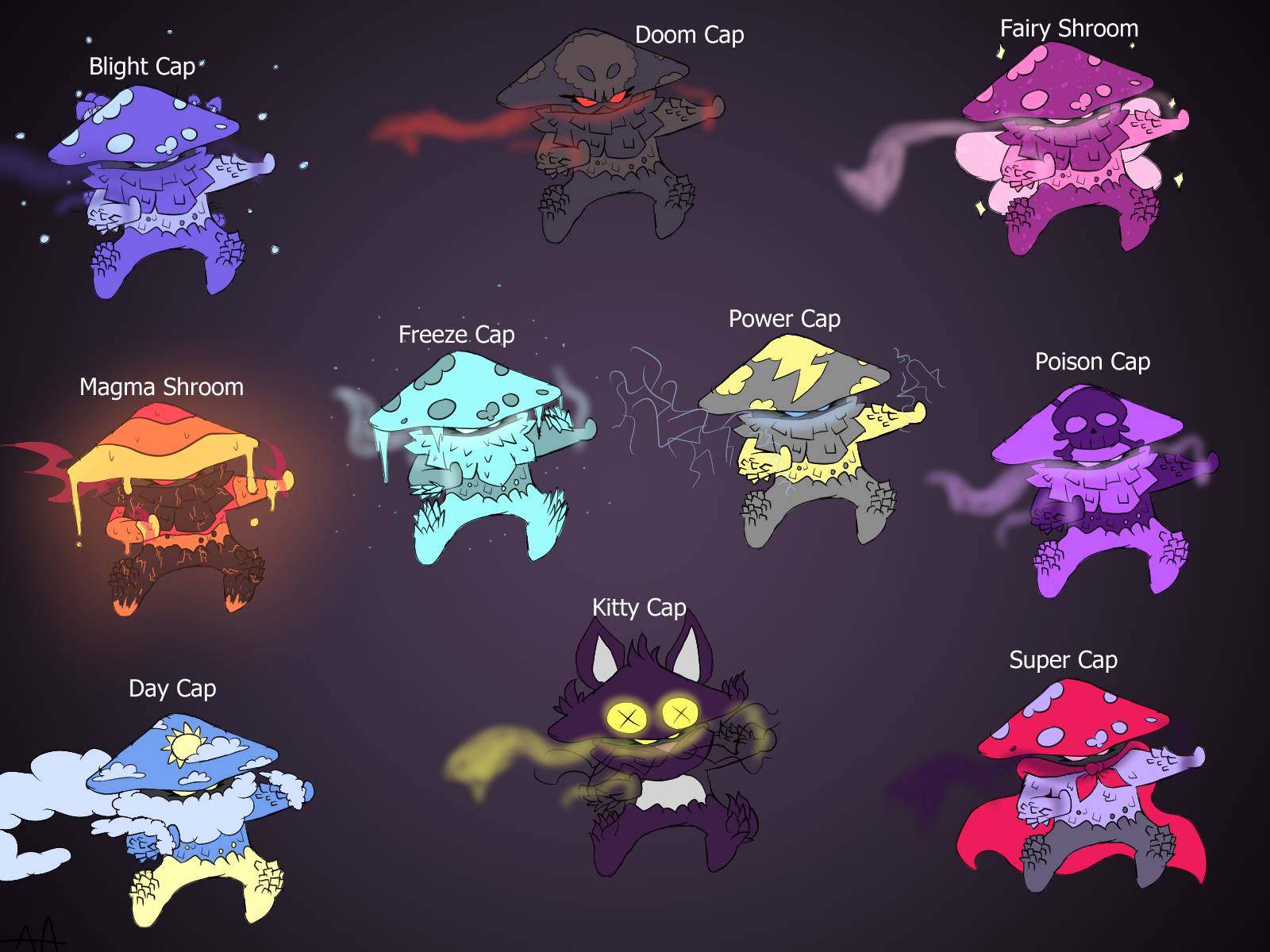 Nightcap variants by Autisticartist26 on DeviantArt