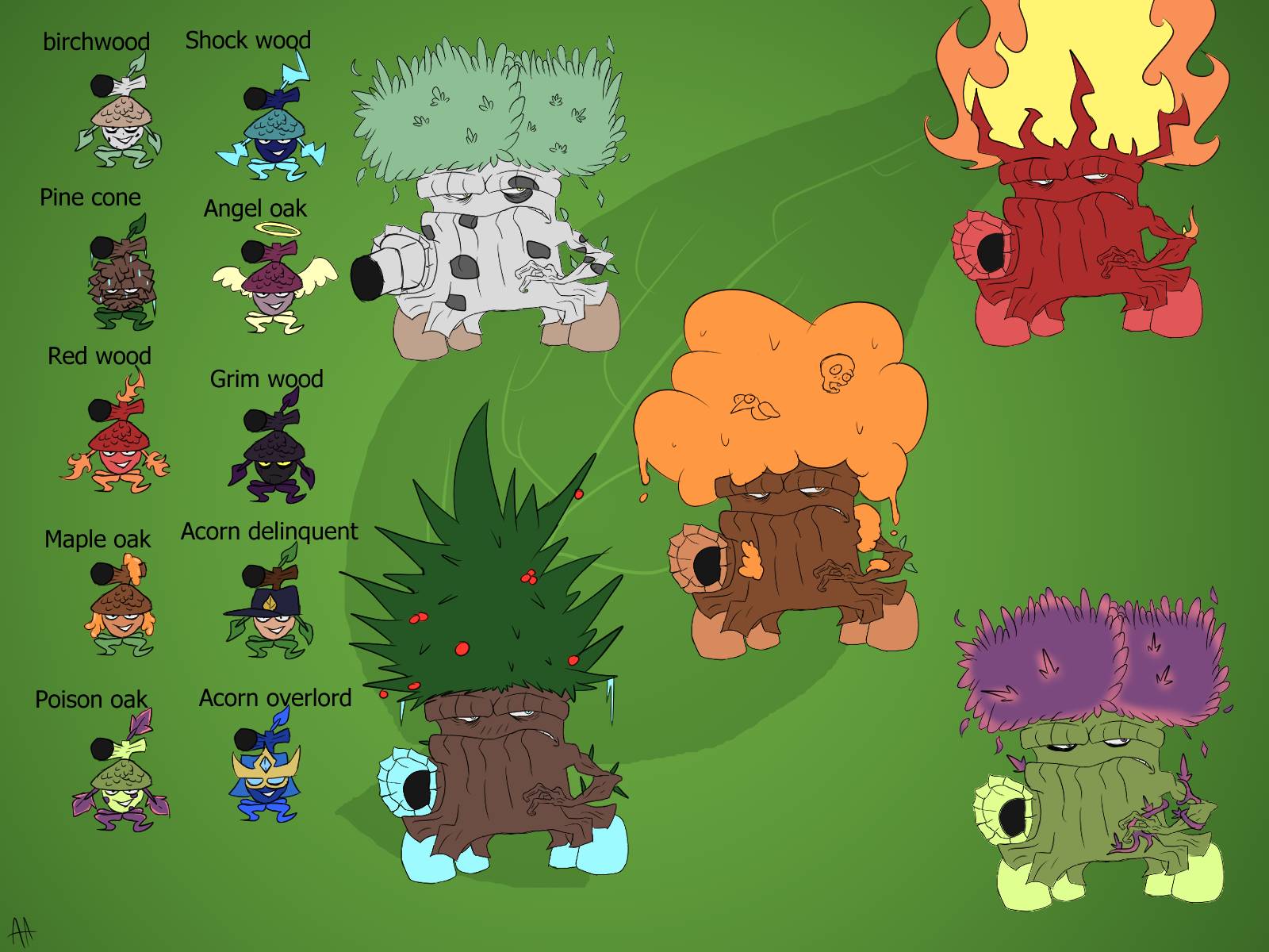 Explosive Oak Oak variants part 1 by Autisticartist26 on DeviantArt