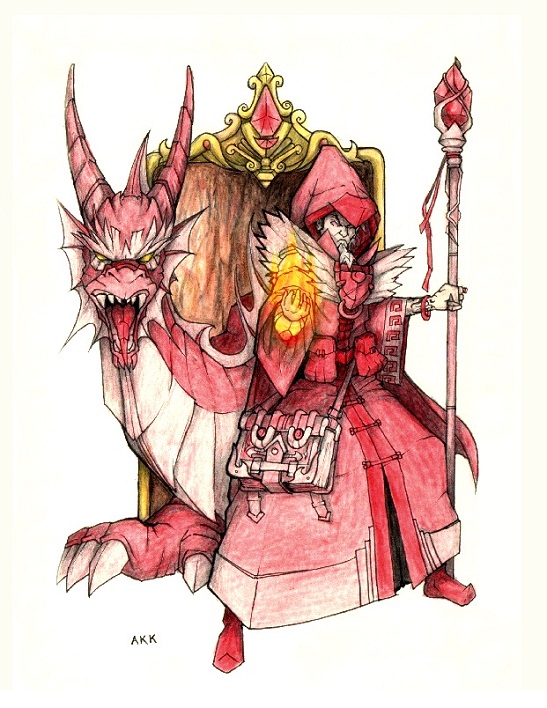 Red mage Immolatus by AKK-STUDIO