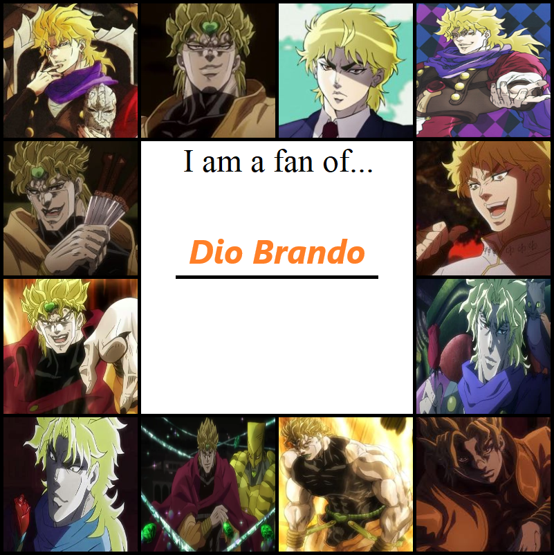 Evolution of Dio Brando in JoJo's Bizarre Adventure 