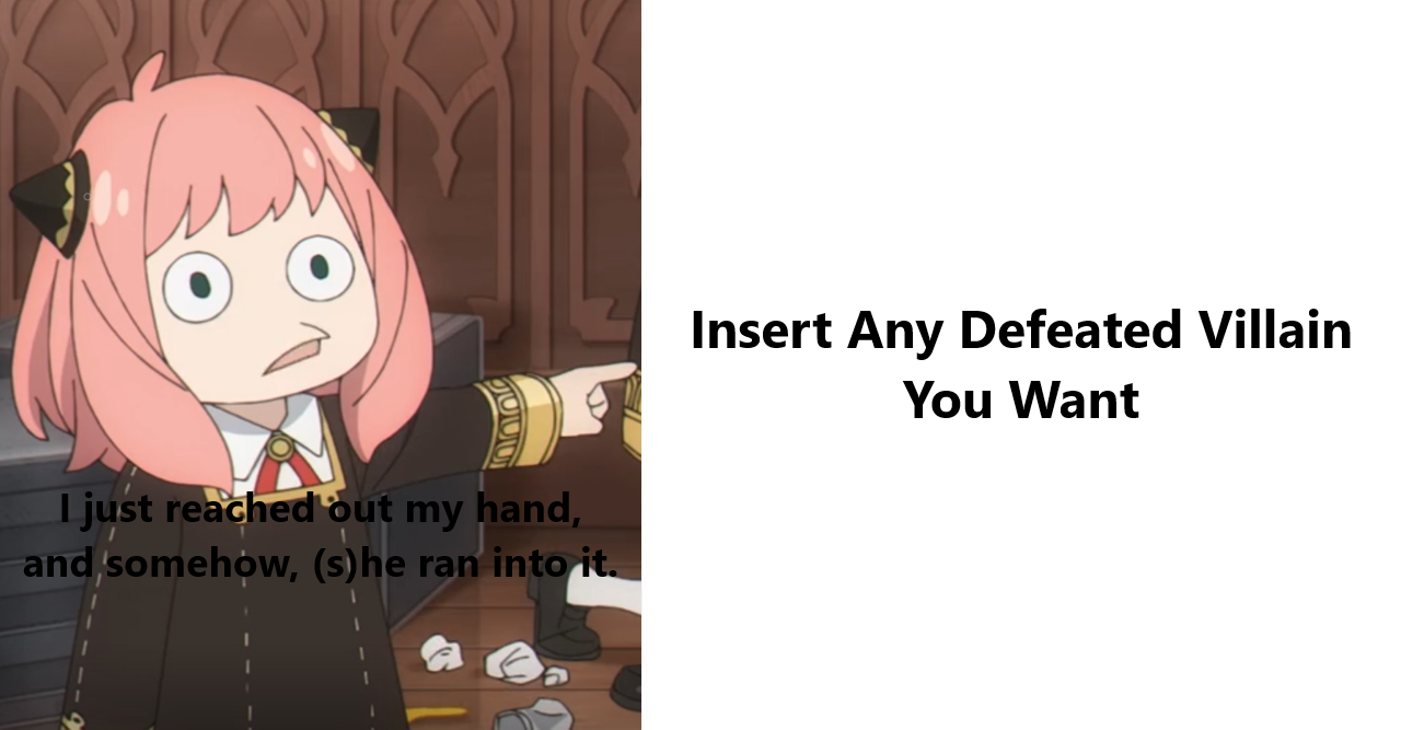 Anya Forger Defeats Villain Meme (Blank) by Chrisarus12 on DeviantArt