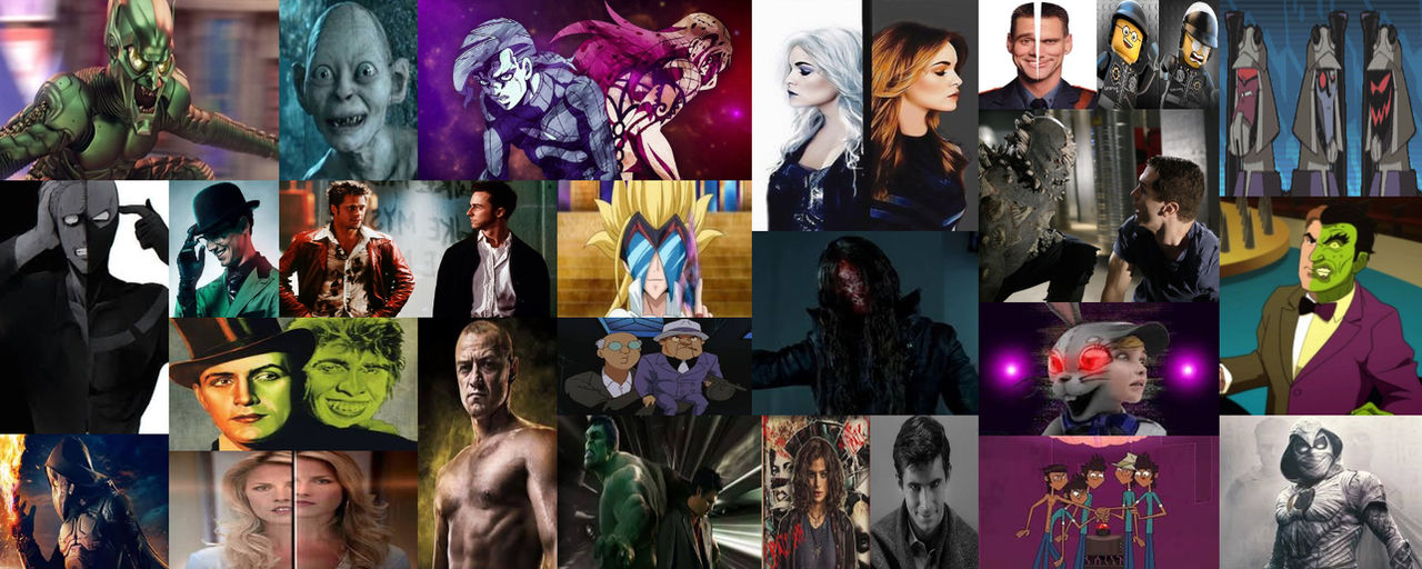 Character Split Pfps My Split-Personality Characters Collage by Chrisarus12 on DeviantArt