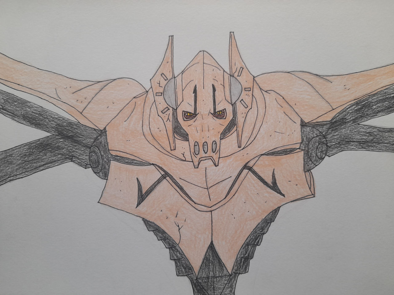 General Grievous Drawing General Grievous Canvas Art Poster And Wall