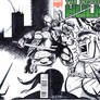 Hulk vs TMNT commissioned sketch cover