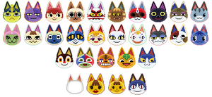 animal crossing icons: cats