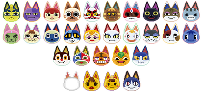 animal crossing icons: cats