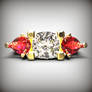 DJS Ring 001 Gold Diamond Crown Artistic