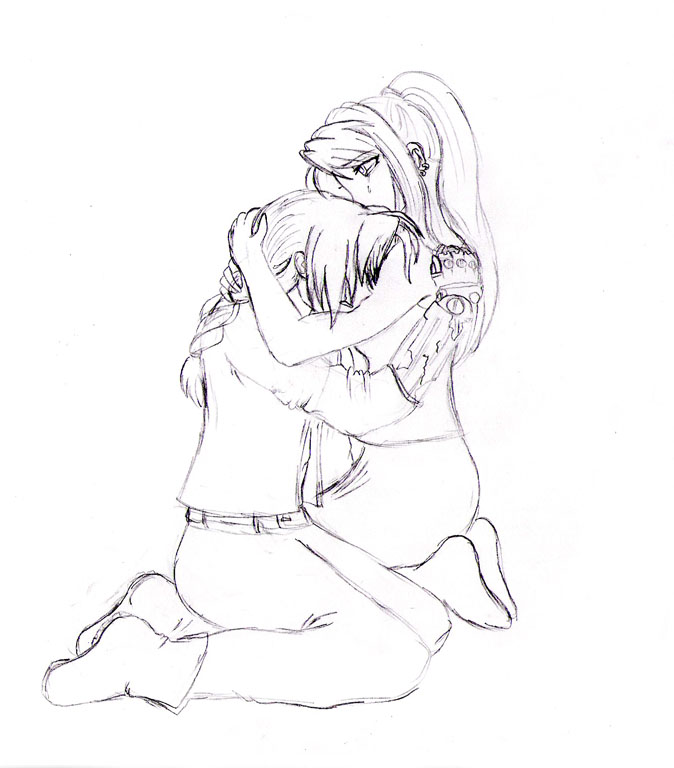 Winry Comforts Ed sketch