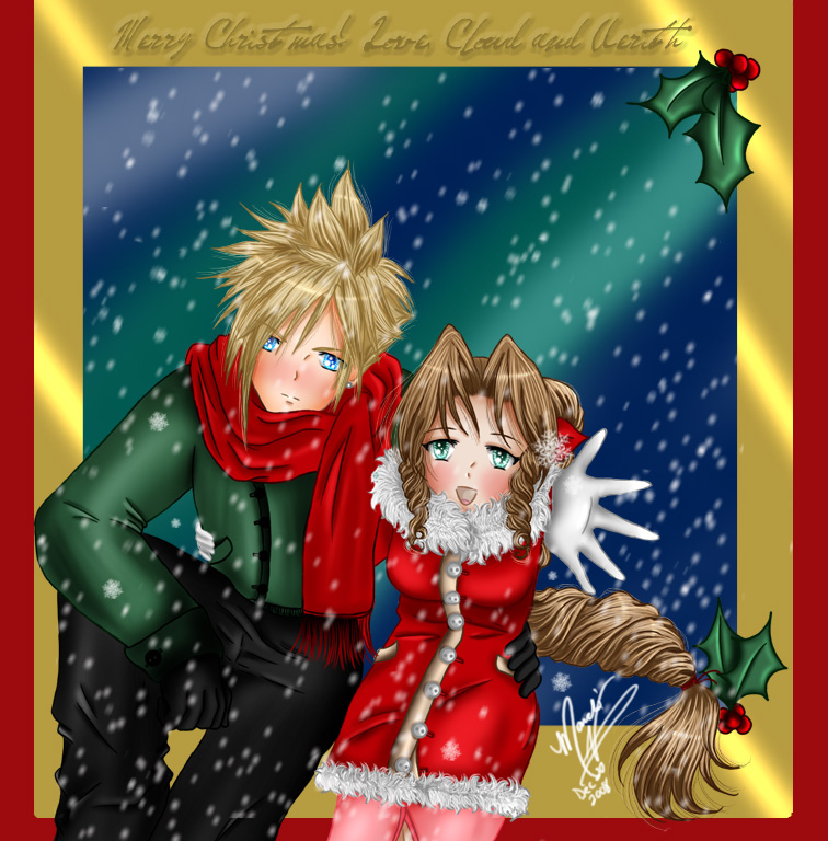 Aerith and Cloud Christmas