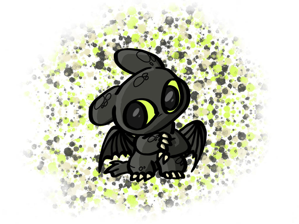 Chibi toothless by DescendedFromUllr on DeviantArt