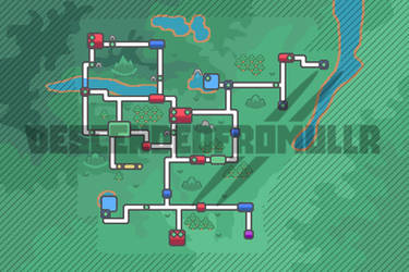 Arkansas Pokemon Region/Fly Map - HG/SS Styled