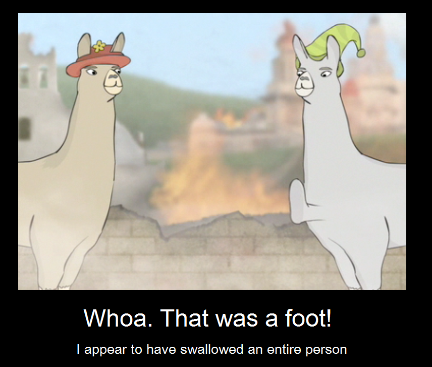 Llamas with Hats. Foot