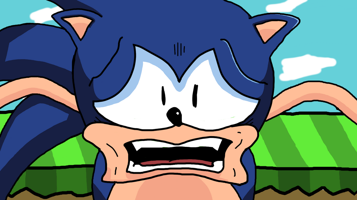 Sonic scared!! by Izmael24757 on DeviantArt