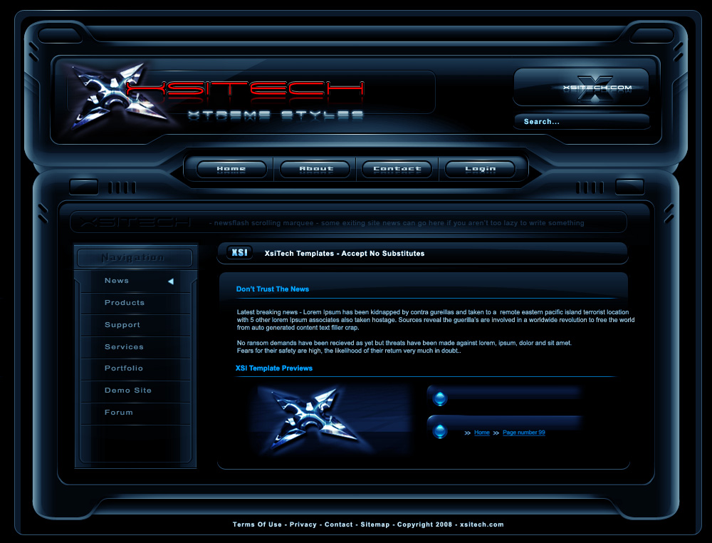 Midnight V2 - Frontpage View