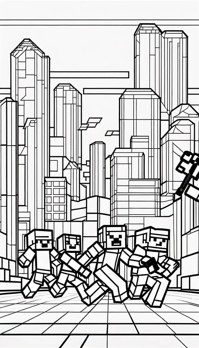 A minecraft fight scene by ChromiumSS on DeviantArt