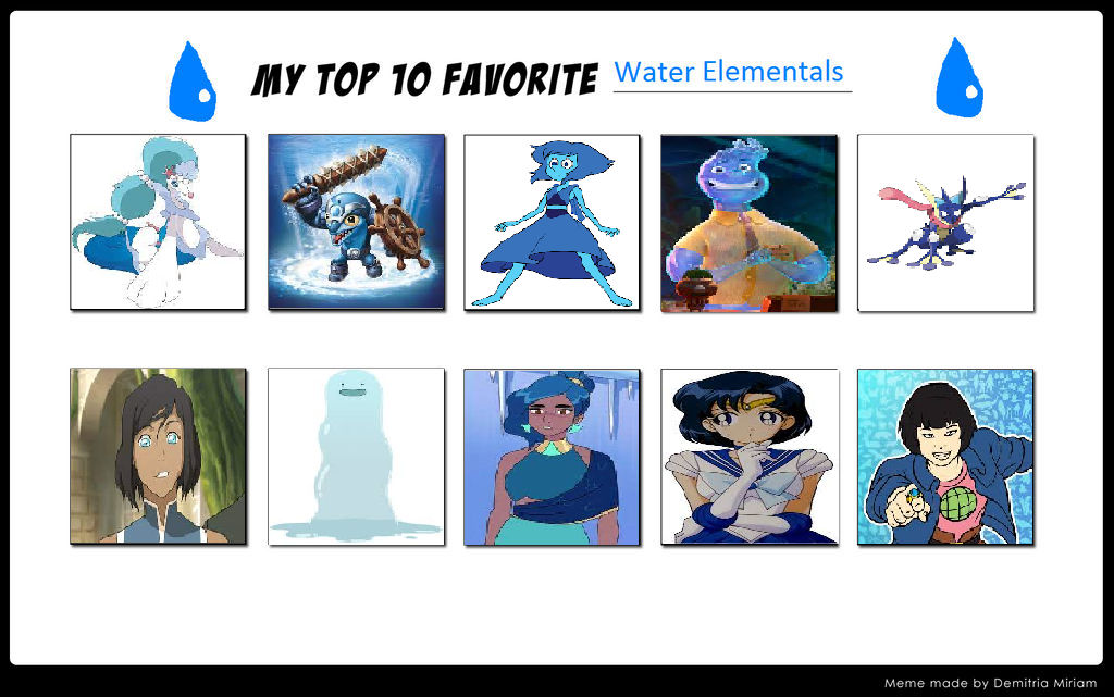 ChloeDH1001's Top 10 Favorite Water Elementals by ChloeDH1001 on DeviantArt