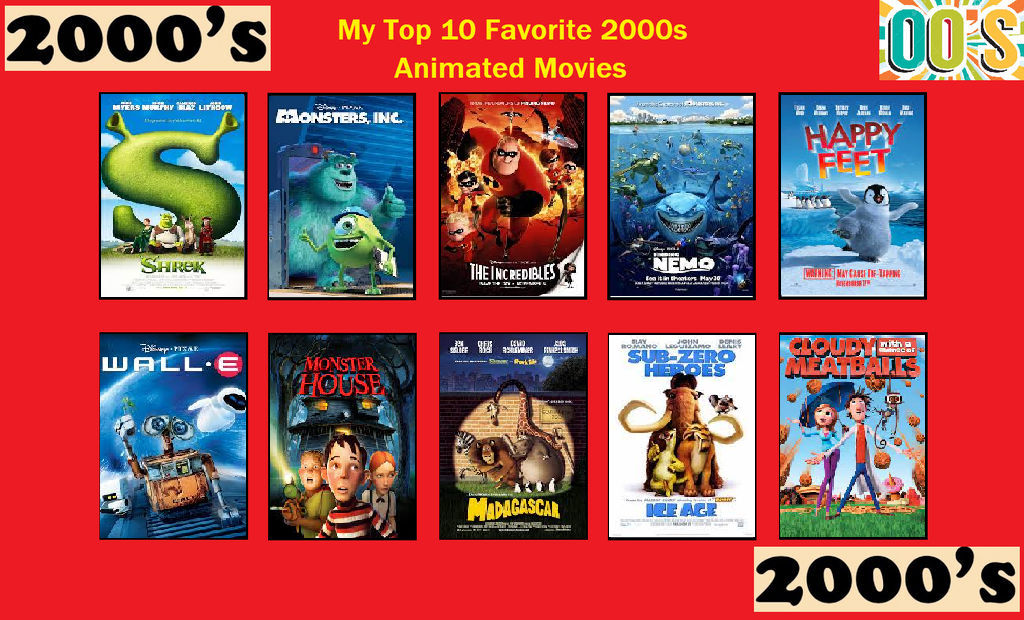 ChloeDH1001's Top 10 2000's Animated Movies by ChloeDH1001 on DeviantArt