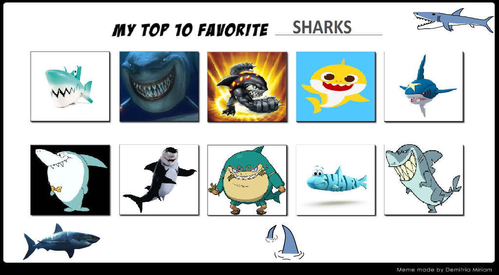 ChloeDH1001's Top 10 Favorite Sharks by ChloeDH1001 on DeviantArt
