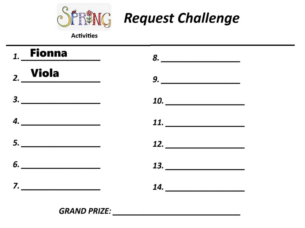 Spring Activities Request Challenge by ChloeDH1001 on DeviantArt