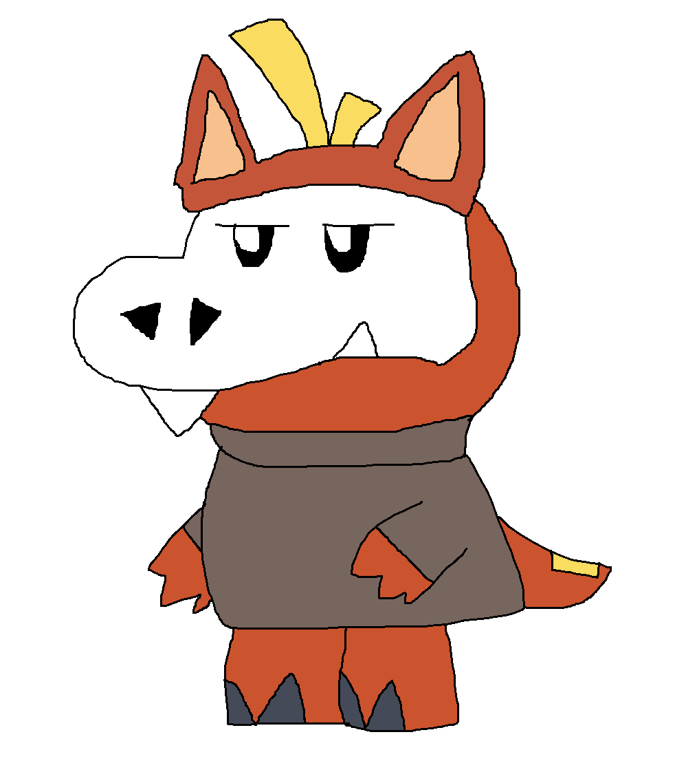 Fuecoco in Halloween 2025 look by ChloeDH1001 on DeviantArt