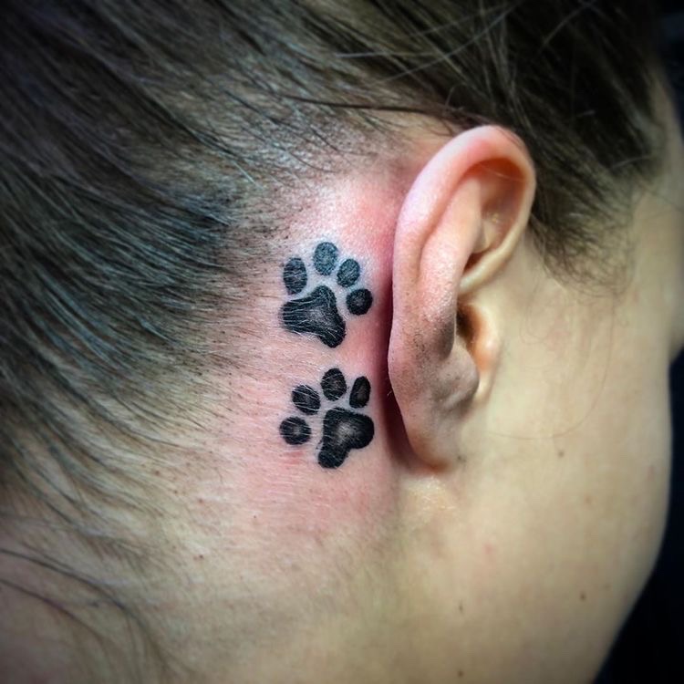 Paws, pet love, small, black tattoo. by ovumink on DeviantArt