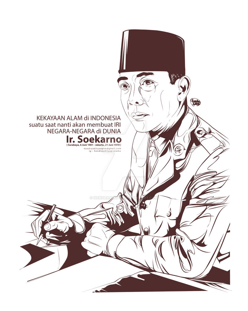 VECTOR LINE ART SOEKARNO by HendraAditya on DeviantArt VECTOR LINE ART SOEKARNO by HendraAditya on DeviantArt