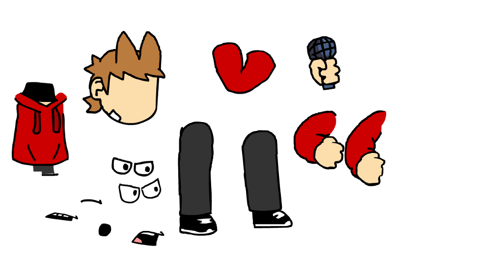 Tord body parts sprite FNF by SonicJrthecoolest on DeviantArt