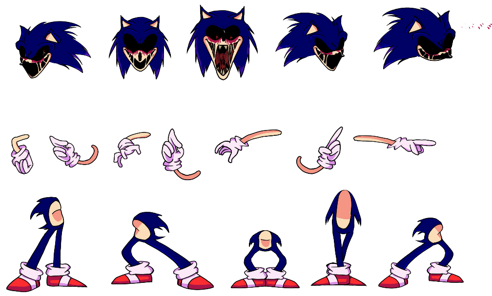 Sonic exe Sprites Version 4 by WarchieUnited on DeviantArt