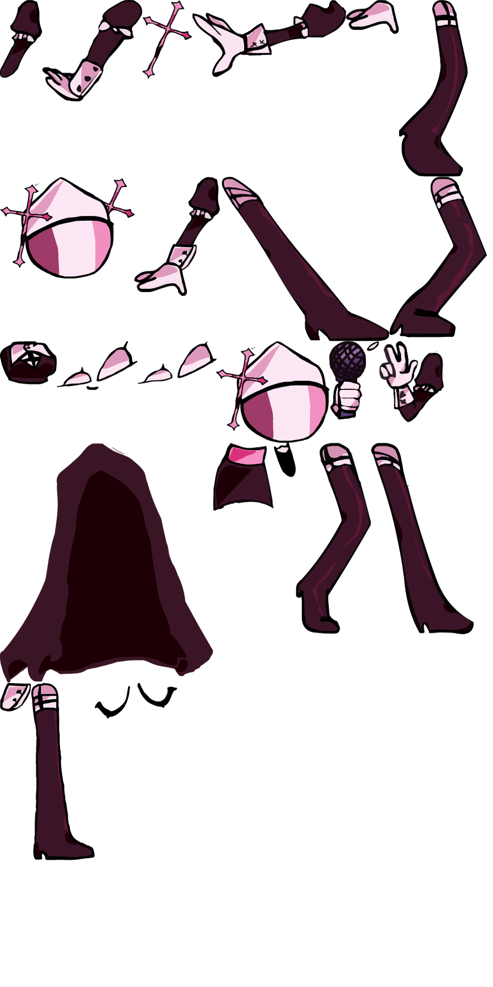 Sarvente body parts sprite FNF by SonicJrthecoolest on DeviantArt