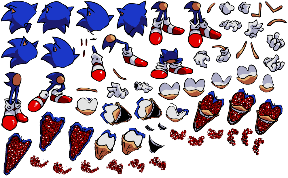 Soulesss sonic.exe body parts by SonicJrthecoolest on DeviantArt