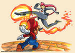 C.Viper VS Mario by snow-j